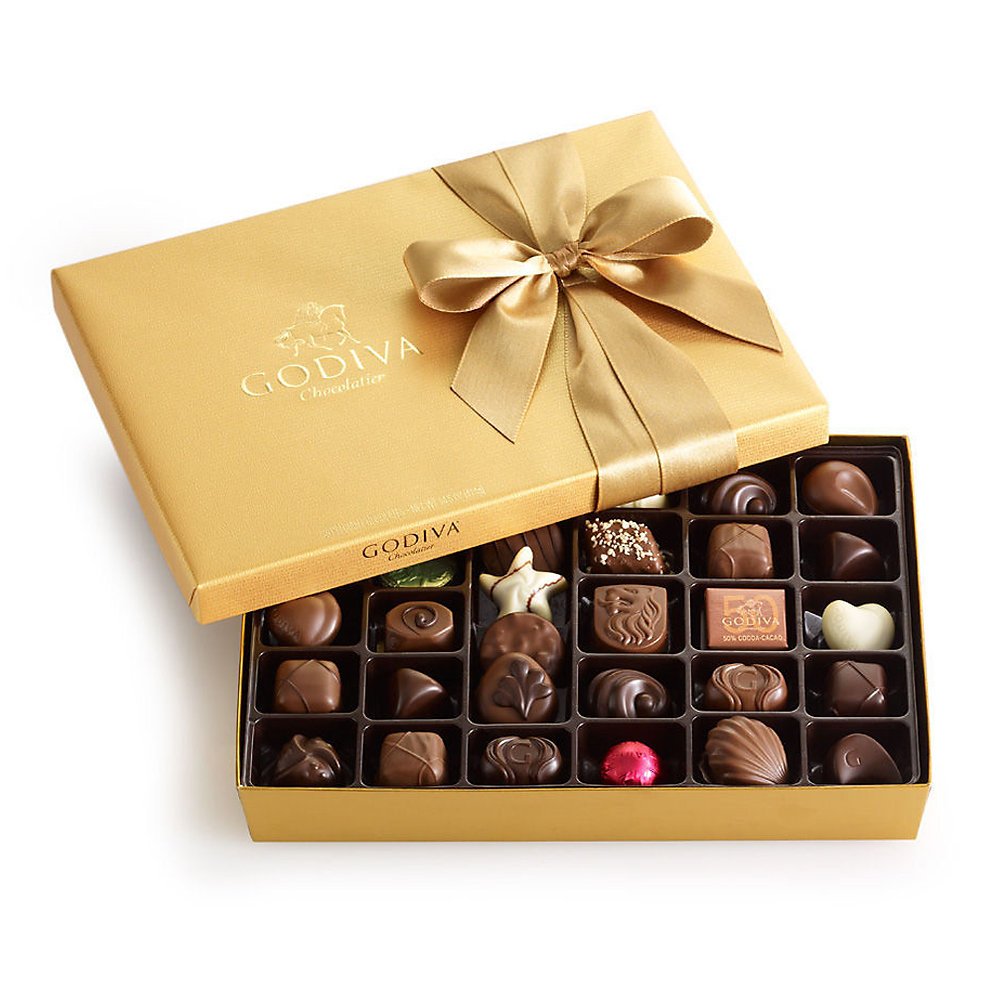Assorted Chocolate Gold Gift Box 36Pcs