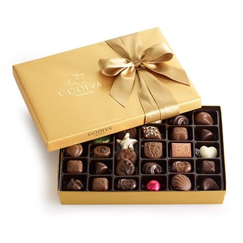 Assorted Chocolate Gold Gift Box 36Pcs