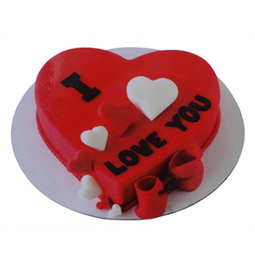 1kg Heart Shaped Cake With Love