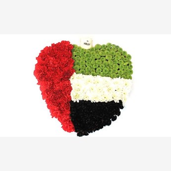 Chrysanthemum in a heart-shaped