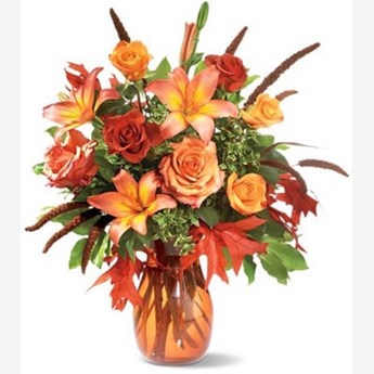 Orange Roses & Lilies