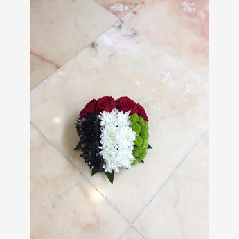 National Day floral with a vase