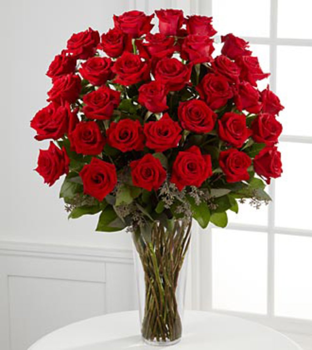60 Red Roses Romantic Bunch