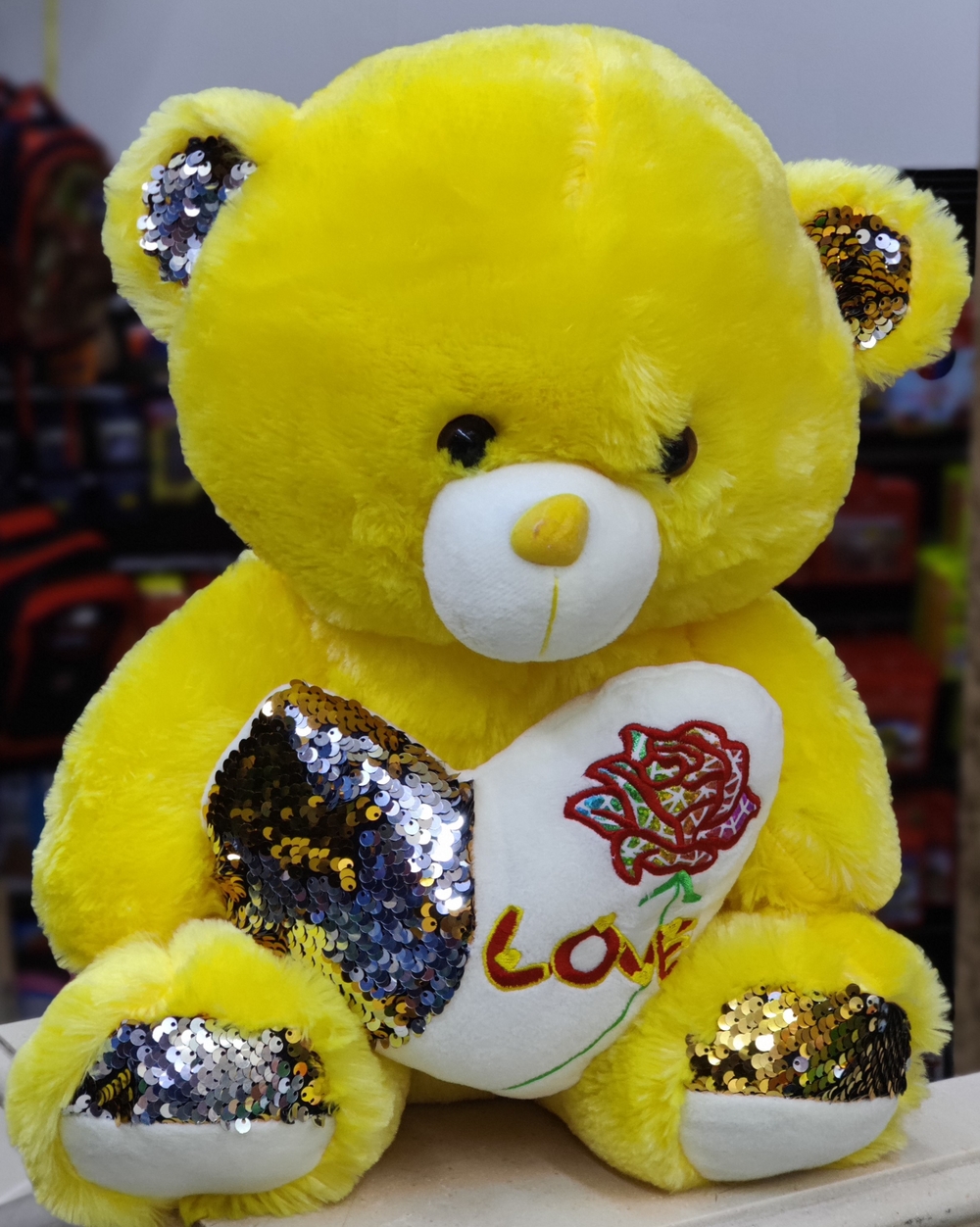 (40cm) Beautiful Light Yellow Teddy With Heart