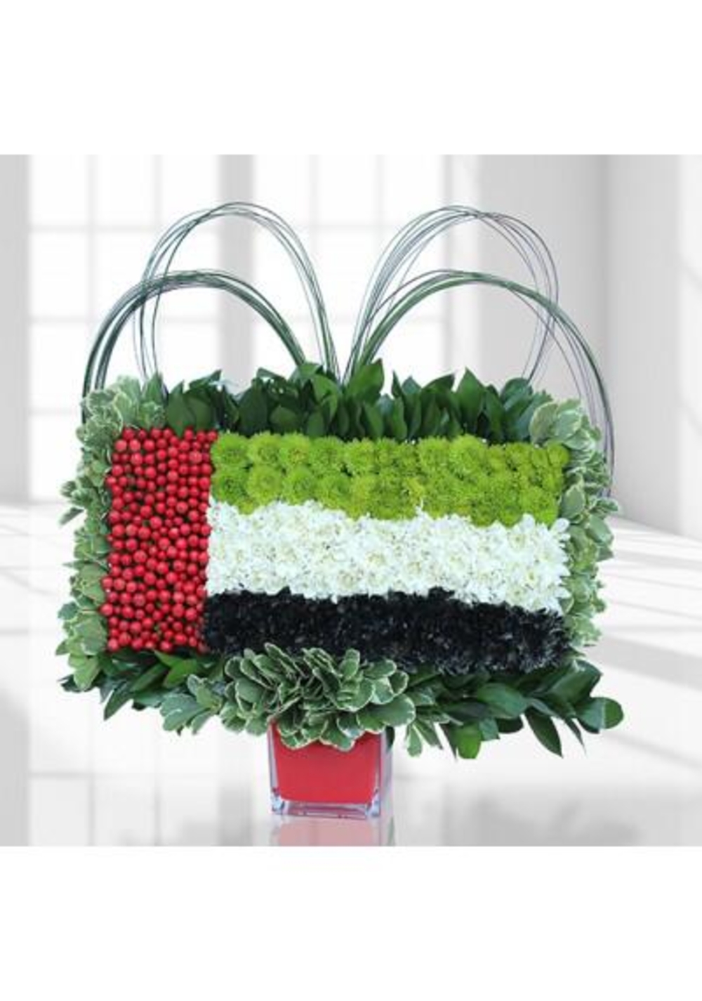 Mesmerizing floral flag arrangements